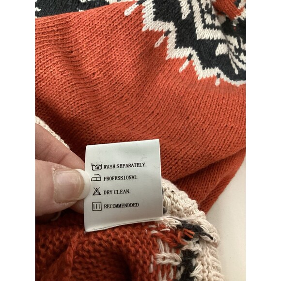 Cozy Women’s Orange Sweater‎ Size Large - Picture 8 of 9